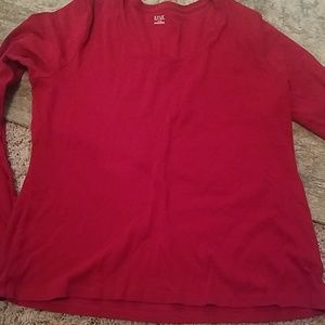 Large , long sleeve red cotton shirt